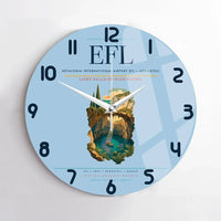 Thumbnail for Kefalonia International Airport (EFL) design on light blue no frame wall clock