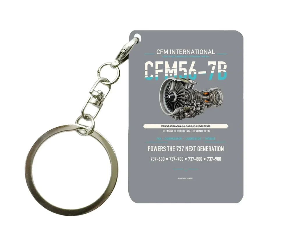 CFM56-7B Key Chain design on gray key chain