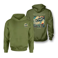 Thumbnail for VINTAGE G4045 - The Weather Flight - Double-Side Hoodie design on greenarmy double side