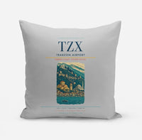 Thumbnail for Trabzon Airport (TZX) design on light gray pillow