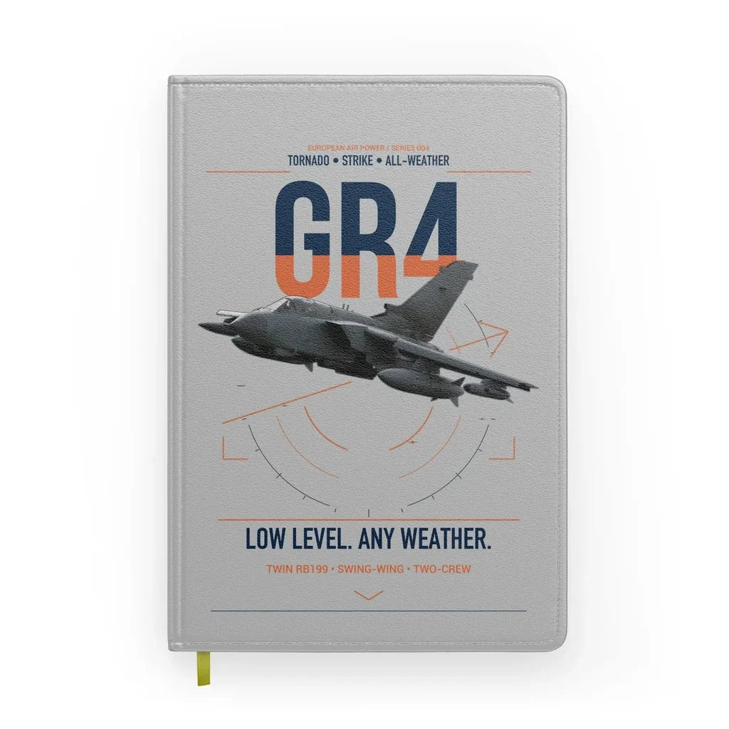 Panavia Tornado GR4 design on light gray notebook
