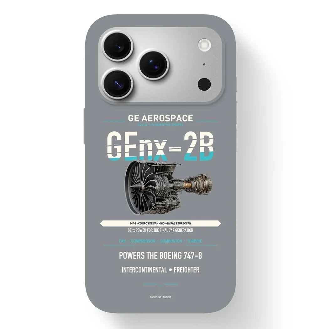 GEnx-2B Case design on gray iphone case