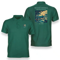Thumbnail for VINTAGE G4531 - The Dawn Dispersal - Double-Side Polo T-Shirt design on green