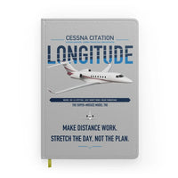Thumbnail for Cessna Citation Longitude design on light gray notebook