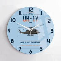 Thumbnail for Bell UH-1Y Venom design on light blue no frame wall clock