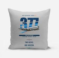 Thumbnail for Boeing 377 Stratocruiser design on light gray pillow