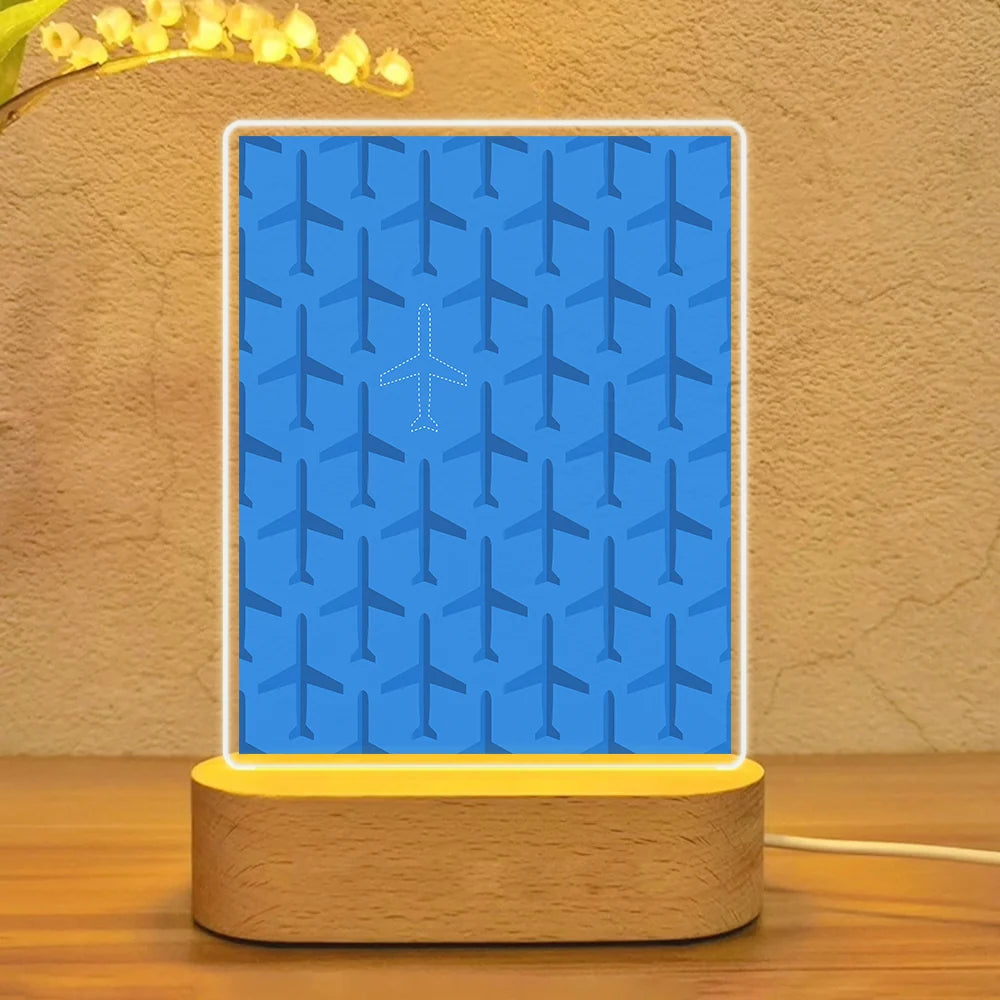 Blue Seamless Airplanes Lamp - view 6