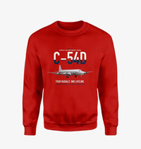 Thumbnail for C-54D Skymaster design on red sweatshirt