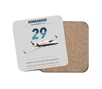 Thumbnail for Bombardier Learjet 29 design on light gray 1 piece coaster