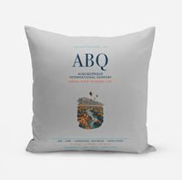 Thumbnail for Albuquerque International Sunport (ABQ) design on light gray pillow