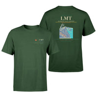 Thumbnail for Klamath Falls Airport (LMT) design printed on dark green double-side t-shirt