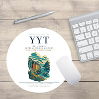 Thumbnail for St. John's International Airport (YYT) design on white round mouse pad