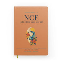 Thumbnail for Nice Côte d’Azur Airport (NCE) design on orange notebook