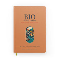 Thumbnail for Bilbao Airport (BIO) design on orange notebook