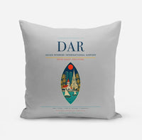 Thumbnail for Julius Nyerere International Airport (DAR) design on light gray pillow