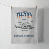 Thumbnail for Leonardo TH-73A Thrasher design on light gray towel