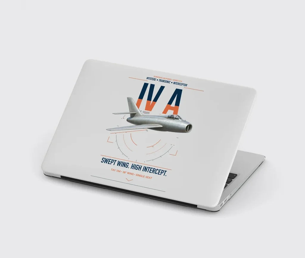 Dassault Mystère IV A design on light gray MacBook case