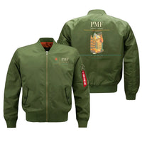 Thumbnail for Parma Airport (PMF) design on green bomber jacket