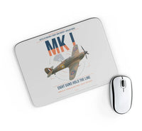 Thumbnail for Hawker Hurricane Mk I design on light gray rectangle mouse pad