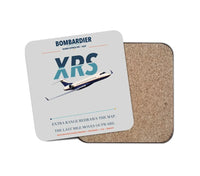 Thumbnail for Bombardier Global Express XRS design on light gray 1 piece coaster
