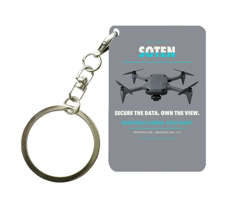 ACSL SOTEN Key Chain design on gray key chain