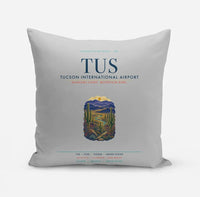 Thumbnail for Tucson International Airport (TUS) design on light gray pillow
