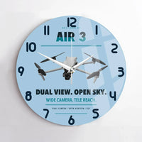 Thumbnail for DJI Air 3 design on light blue no frame wall clock