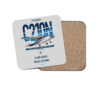 Thumbnail for Cessna T210N Centurion design on light gray 1 piece coaster