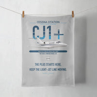 Thumbnail for Cessna Citation CJ1+ design on light gray towel
