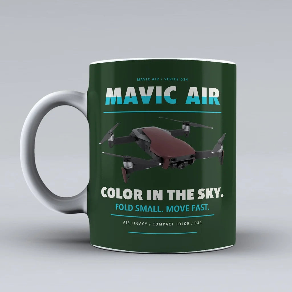 Mavic Air Mug design on dark green dji