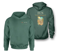Thumbnail for Ercan International Airport (ECN) design on green double-side hoodie