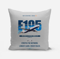Thumbnail for Embraer E195 design on light gray pillow