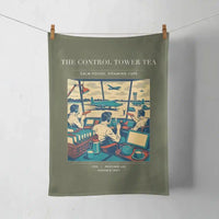 Thumbnail for VINTAGE G4375 - The Control Tower Tea - Designed Towels design on greenarmy