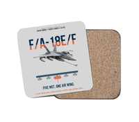 Thumbnail for F A-18E F Buddy Tanker design on light gray 1 piece coaster