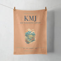 Thumbnail for Aso Kumamoto Airport (KMJ) design on orange towel