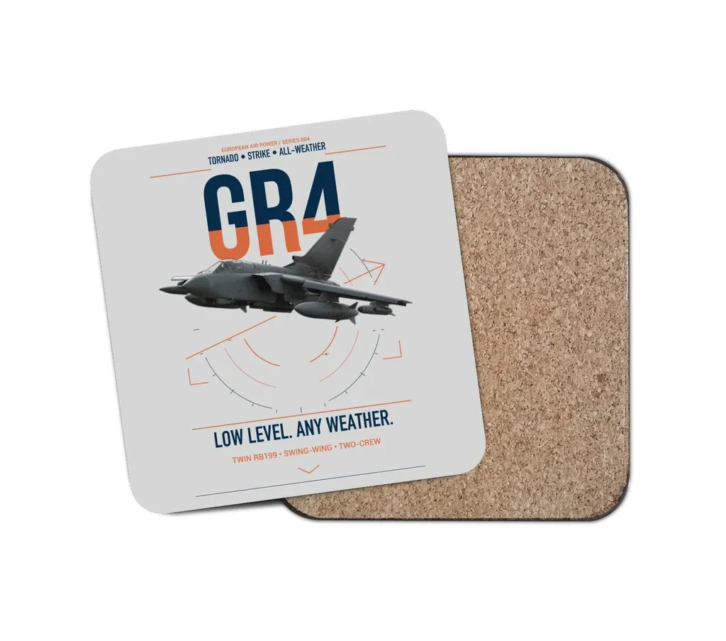 Panavia Tornado GR4 design on light gray 1 piece coaster