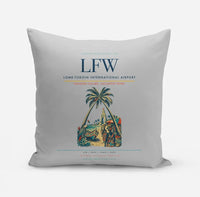 Thumbnail for Lome-Tokoin International Airport (LFW) design on light gray pillow
