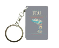 Thumbnail for Manas International Airport FRU — Bishkek Key Chain design on gray key chain
