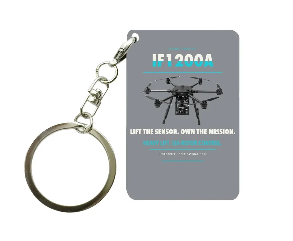 Inspired Flight IF1200A Key Chain design on gray key chain