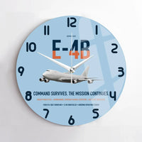 Thumbnail for E-4B Nightwatch design on light blue no frame wall clock