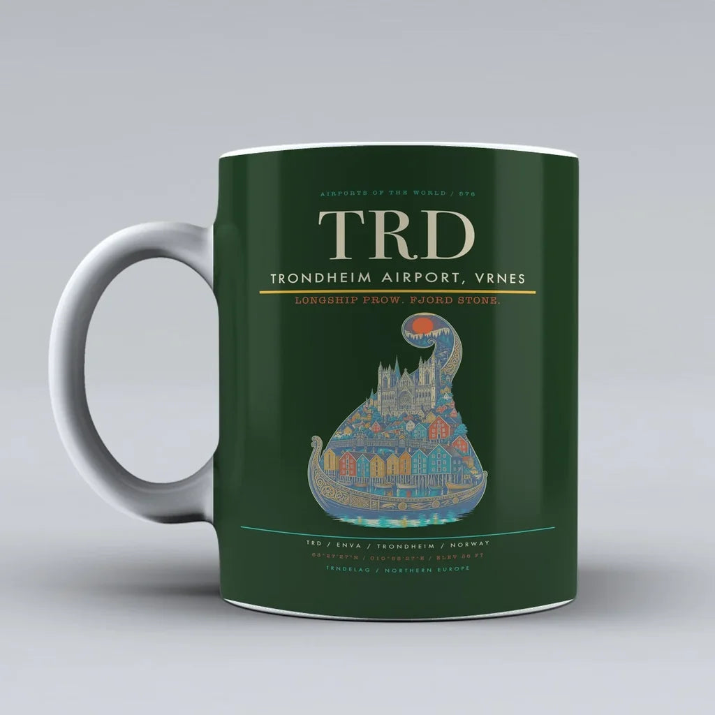 Trondheim Airport, Vrnes TRD Mug - Dark Green