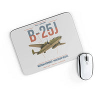 Thumbnail for B-25J Mitchell design on light gray rectangle mouse pad