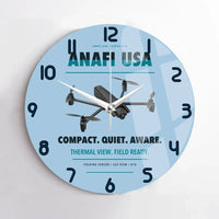 Thumbnail for Parrot ANAFI USA design on light blue no frame wall clock
