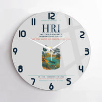 Thumbnail for Mattala Rajapaksa International Airport (HRI) design on light gray no frame wall clock