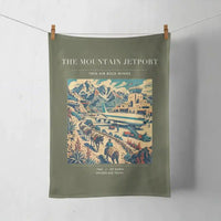 Thumbnail for VINTAGE G4123 - The Mountain Jetport - Designed Towels design on greenarmy