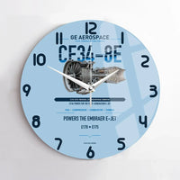 Thumbnail for CF34-8E design on light blue no frame wall clock