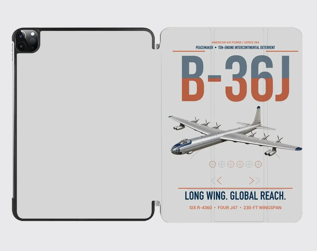 B-36J Peacemaker design on light gray ipad tablet case