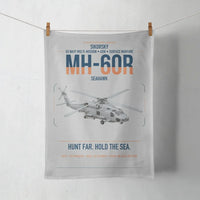 Thumbnail for Sikorsky MH-60R Seahawk design on light gray towel