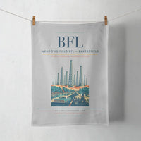 Thumbnail for Meadows Field (BFL) design on light gray towel