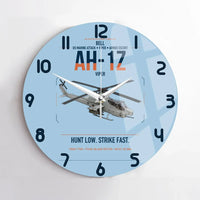 Thumbnail for Bell AH-1Z Viper design on light blue no frame wall clock